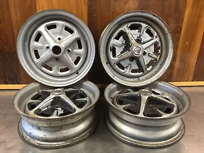 MG Midget • Original Set Of 4 Rostyle Wheels. 4.5  X 13 . Used. KMG648 • $193.51