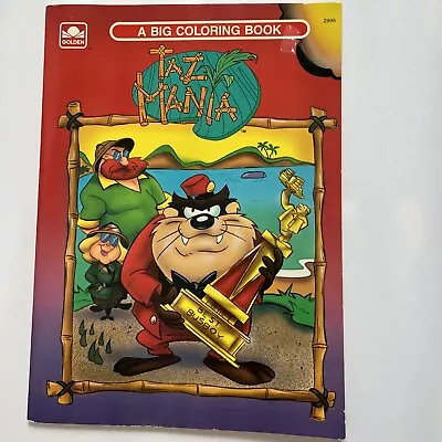 Golden Vintage A Big Coloring Book Taz Mania 1992 Unused • $10