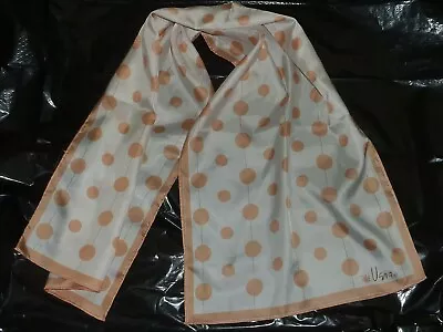 Women's VERA NEUMANN SCARF Lady Bug Mark '60s Tangerine Circles 14 X 43  (F0 18 • $9.61