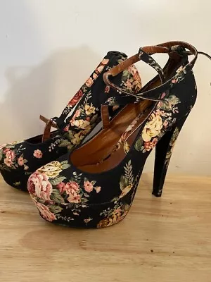 Gorgeous I Love Billy Floral Ladies Shoes Size 40 With Matching Purse • $25