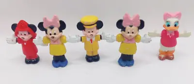 Disney Mickey Mini DaiseyRed Fireman Vintage Figure Toy Cake Topper Lot Of 5 • $19.99