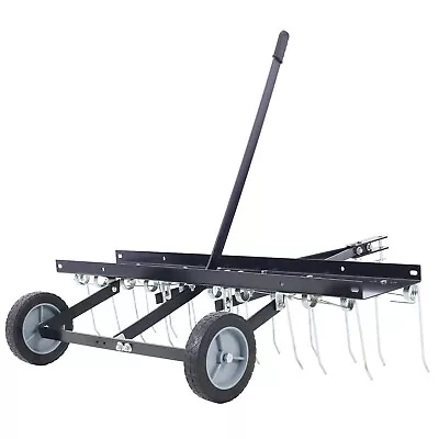 40  Lawn Sweeper Landscape Tractor Rake Tine Tow Dethatcher Pull Behind Mower • $109