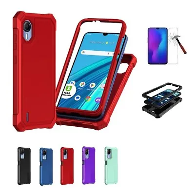 For Cricket Debut S2/ AT&T Calypso 4 Full Body TPU Cover Case + Tempered Glass • $11.25