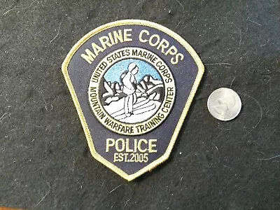 Federal USMC Marine Corps Mountain Warfare Center Civilian Police Patch Dept Iss • $9.99