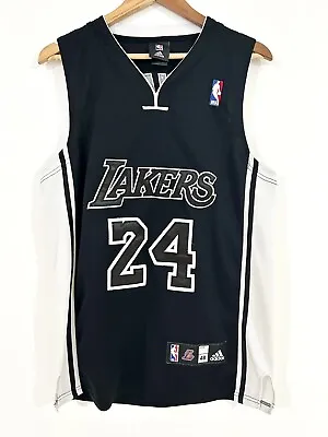 Kobe Bryant Los Angeles Lakers Adidas Black & White Jersey #24 Size L Authentic • $149.95