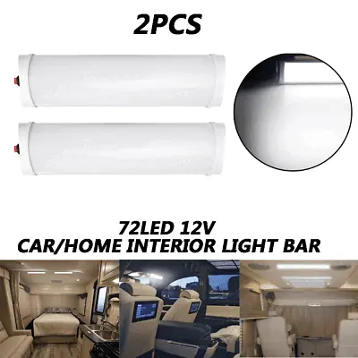 2pc 72 LED Trailer Motorhome Camper RV 12/24 Volt Interior Ceiling Dome Light • $16.14