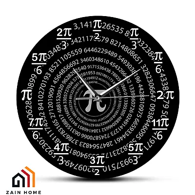 Mathematics Printed LED Wall Clock -Decor- Pi π 3.14 Equations For Classroom • $55