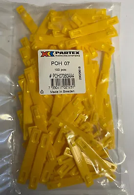 Partex POH7 Cable Marker Carrier Strip Holds Up To 7 Markers (100 Pack) • £2.85