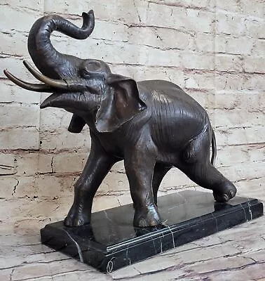 Massive Art Deco Wildlife Elephant By Moigniez Bronze Hot Cast Sculpture Decor • $234.50