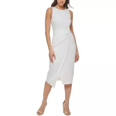 Guess Womens Gathered Midi Sleeveless Bodycon Dress BHFO 6377 • $35.99