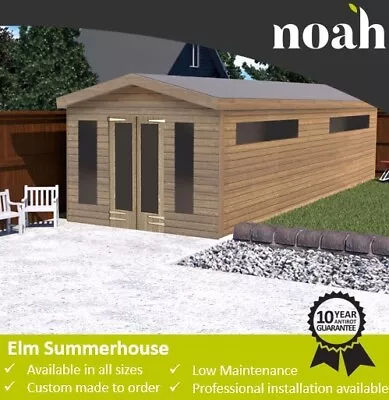 16x12 'Elm Summerhouse' Heavy Duty Wooden Tanalised Garden Shed/Workshop/Garage • £2245