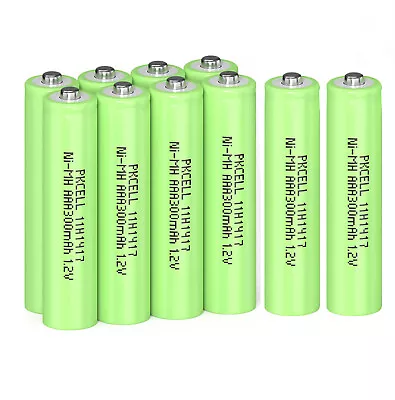 10X PKCELL AAA 300mAh Batteries Rechargeable Ni-Mh 1.2V Battery For Solar Lights • $10.99