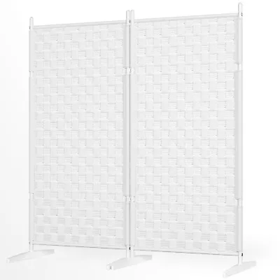 2 Panel Room Divider For Room Separation - White Wall Dividers For Rooms Smal... • $66.91