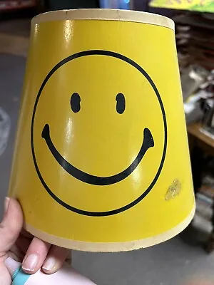 Vintage 1970s Clip On Lamp Shade Smile Smiley Face Have A Nice Day • $36
