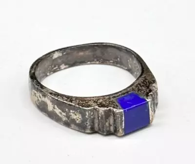 Vtg Southwestern Sterling Silver Lapis Lazuli Ring SIGNED Size: 6 G02 • $4.24