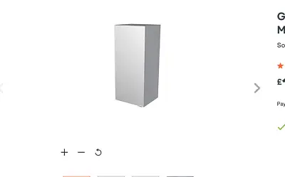 B&Q GoodHome Imandra Gloss Grey Mirrored Wall Cabinet H900 W400 D360mm • £69