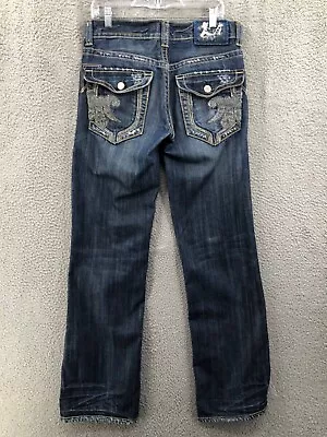 MEK Denim USA Jeans Trenton Boot Cut Embroidered Men's 31X34 Flap Pocket 8384 • $39.95