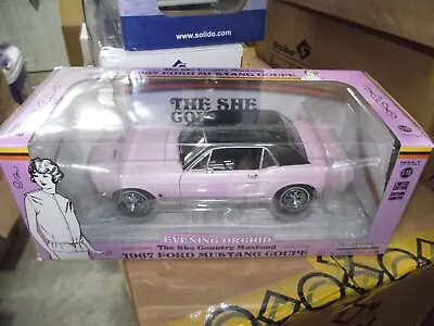 Greenlight 1/18 1967 Ford Mustang Coupe Evening Orchid NIB • $30