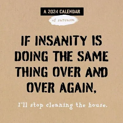 Daily Sarcasm Insanity Calendar 2024 - Humour - Month To View • £8.48