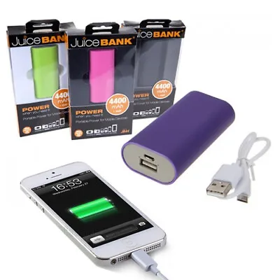 4400mah Juice Bank Power Phone Battery Charger Emergency Smart Iphone Ipad New • £7.95