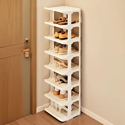 £15.95 • Buy 3/7 Tier Shoe Storage Rack Stacking Cabinet Footwear Organizer Slim Narrow Shelf
