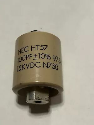 100pF 15000V Ceramic Transmitting Doorknob Capacitor 15KV DC HT57 10% N750 • $24.90