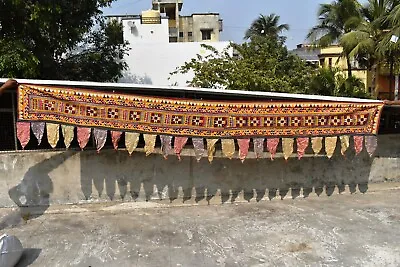 Antique Toran Gujarati Embroidered Textile Kutchi Rabari Kathiawar Wall Decor 30 • $233.22