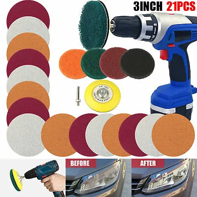 21X 3  Car Headlight Lens Restoration Repair Kit Polishing Cleaner Cleaning Tool • $10.65