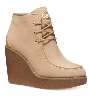 MICHAEL Michael Kors Womens Rye  Camel Wedge Boots  75 Medium  ❤️❤️❤️❤️ • $120