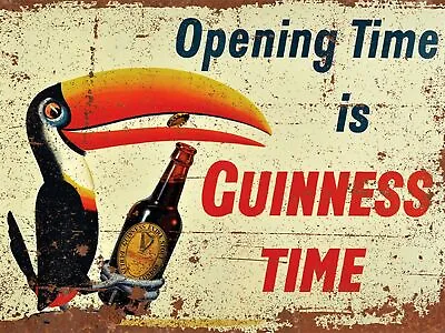 Vintage Retro GUINNESS STOUT BEER Metal Bar Plaque Irish Pub Shed Man Cave SIGN • £4.99