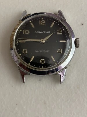 $29.99 • Buy Vintage 1960s M3 Caravelle Bulova Waterproof  Mens Watch Hand Wind Mechanic
