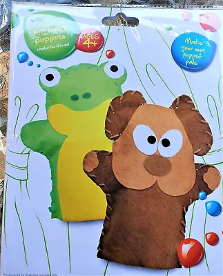 2 Pack Sewing Craft Activity Set MAKE YOUR OWN HAND PUPPET Rainy Day Kit Travel • £2.95