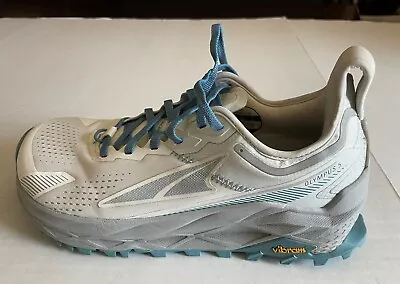Women’s Altram  Olympus 5 Running Shoes Vibram- Size 10 US White Blue & Gray • $69.97