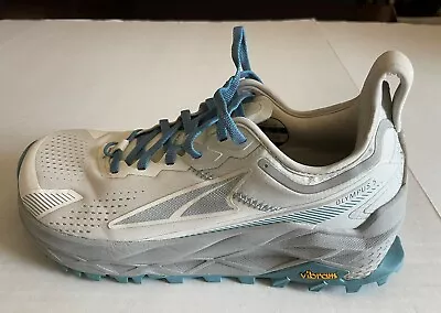 Women’s Altram  Olympus 5 Running Shoes Vibram-Sz 10 US White Blue-good Support • $85