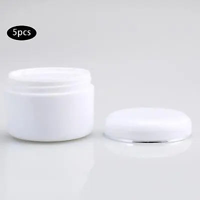 5Pcs Empty Cosmetic Pots With Inner Lid Sample Homemade Container Cream Jars • £7.14
