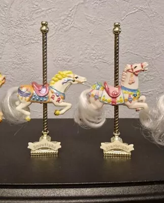 2x Vintage Matchbox Carousel Horses – STARBRIGHT / SNOWFLAKE. • $39.46