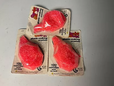 3 Vintage Makit Bakit Plastic Cooking Crystals Pink #107 NOS 2oz Pkgs. #10 • $19.99