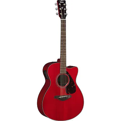 Yamaha FSX800C Small-Body Cutaway Acoustic Electric Guitar Spruce Top Ruby Red • $299.99