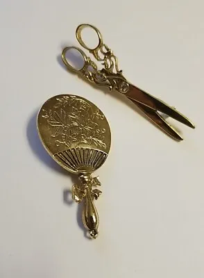 Vintage 1928 Brand Jewelry Scissors & Mirror Goldtone  Pin Lot • $20