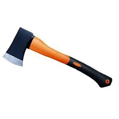 1.75lb Hand Axe With Fibreglass Shaft & Rubber Griphandle Log Chopper • £10.49