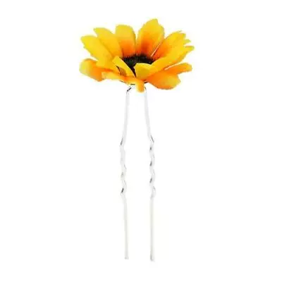 Daisy Sunflower Wedding Party Hair Pins Decor Clips Set 10pcs Floral Bridal • £4.01