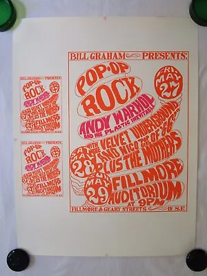 Andy Warhol And Velvet Underground Fillmore BG8/PS33 Uncut Orange Poster Sheet • $300