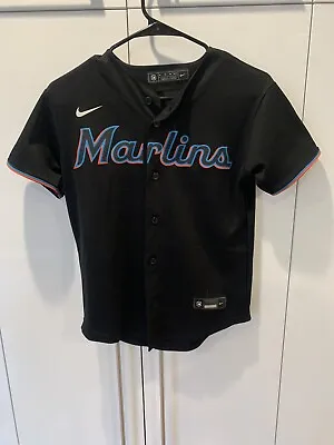 Miami Marlins Nike Black Replica Jersey Size Youth M • $34.99