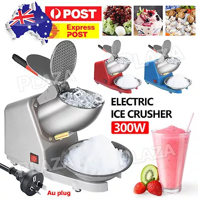 300W Electric Ice Crusher Shaver Machine Commercial Snow Cone Maker 2200R/min • $55.95