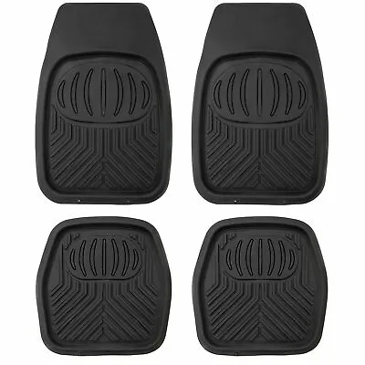 $51.49 • Buy 4 Pcs Car Floor Mats Front Rear Rubber Black Universal Fit Carpet Set Heavy Duty