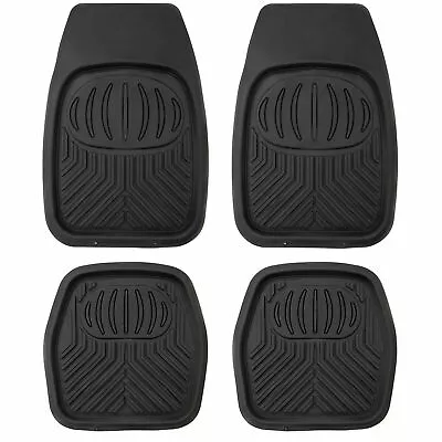 $51.49 • Buy 4 Pcs Car Floor Mats Front Rear Rubber Black Universal Fit Carpet Set Heavy Duty