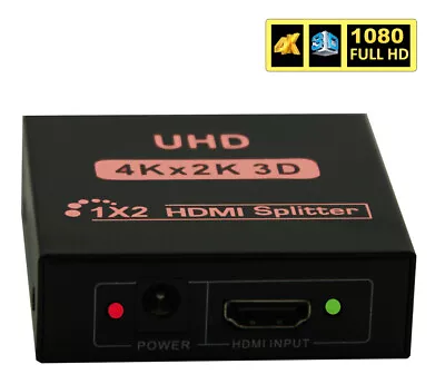 InstallerCCTV HDMI Audio Video Splitter 1 In 2 Out For Dual Duplicate Monitors • $16.99