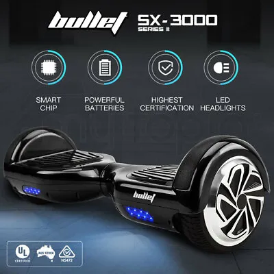 $259 • Buy 【EXTRA10%OFF】BULLET Hoverboard Scooter Gen 2 Electric Hover Board Black LED
