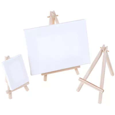 Mini Wooden Tripod Easel Display Painting Stand Card Canvas Holder:da • £3.10