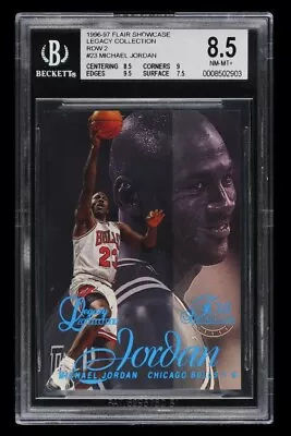 1996 Flair Showcase Legacy Collection Row 2 /150 MICHAEL JORDAN #23 BGS 8.5 PWCC • $6000